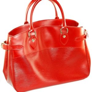 Louis Vuitton Red Epi Leather Passy Bag